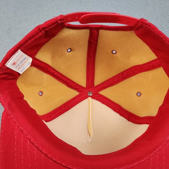Vintage Snapback Hat Cap Kuester's Hardware Store Foam Trucker Red White 80s 90s - Picture 8 of 10